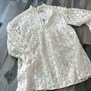 Zara high neck lace dress